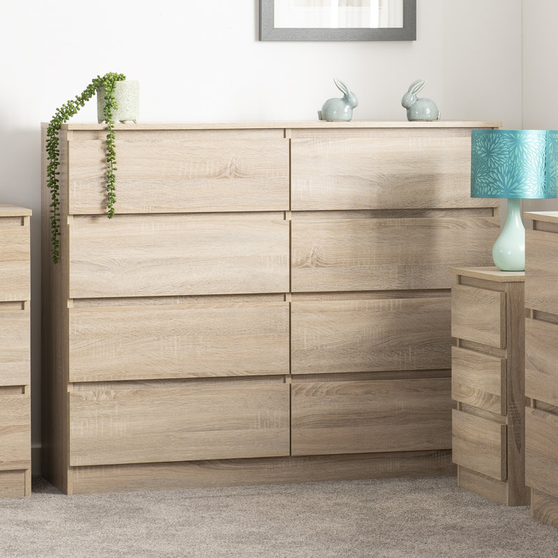 Braunstein 8 Drawer Chest Of Drawers, Sonoma Oak