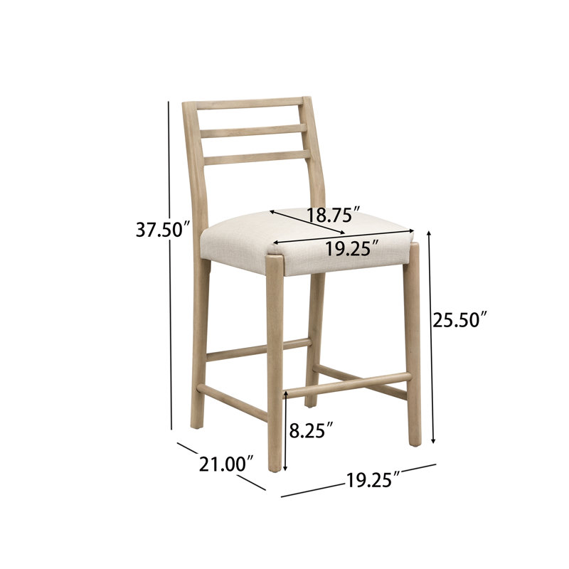 TABOURET DE COMPTOIR AVEC ÉCHELLE DE BUREAU (ENSEMBLE DE 2), Tabouret de comptoir (siège d'une hauteur de 25,5