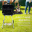 Outsunny 21" Steel Charocal Grill with Portable Wheel, Side Tray and Lower Shelf for Outdoor BBQ for Garden, Backyard, Poolside
