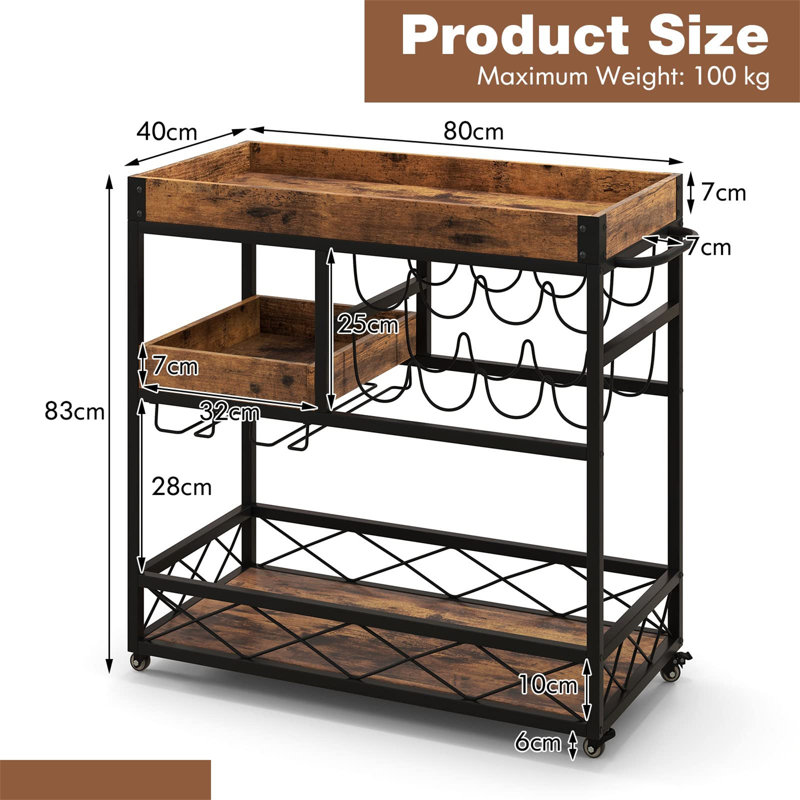 Metal Bar Cart