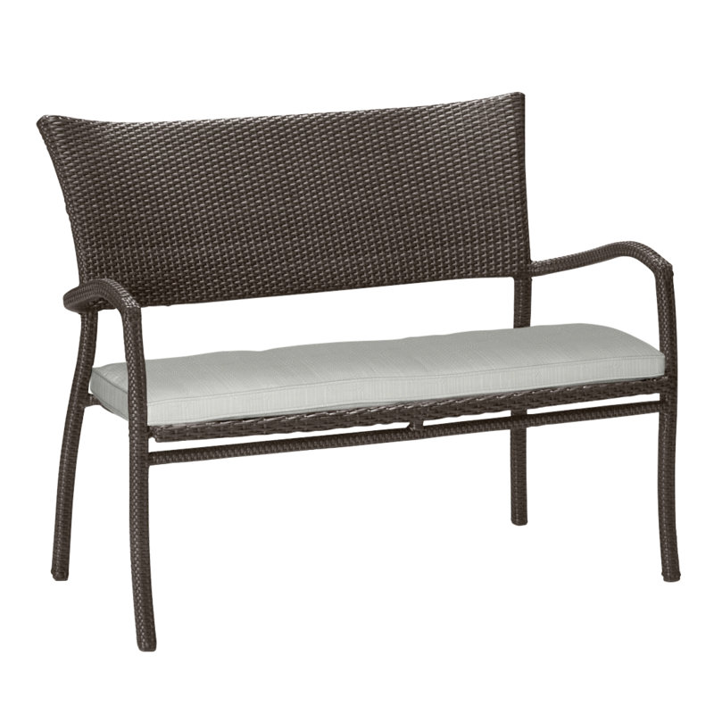 Banc tissé Skye - Noyer noir, Noyer noir, Sunbrella® argent Verona, Welt