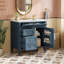 Meuble-lavabo de 36 po avec lavabo supérieur, armoire de rangement moderne avec 2 tiroirs et un tiroir basculant-600067064
