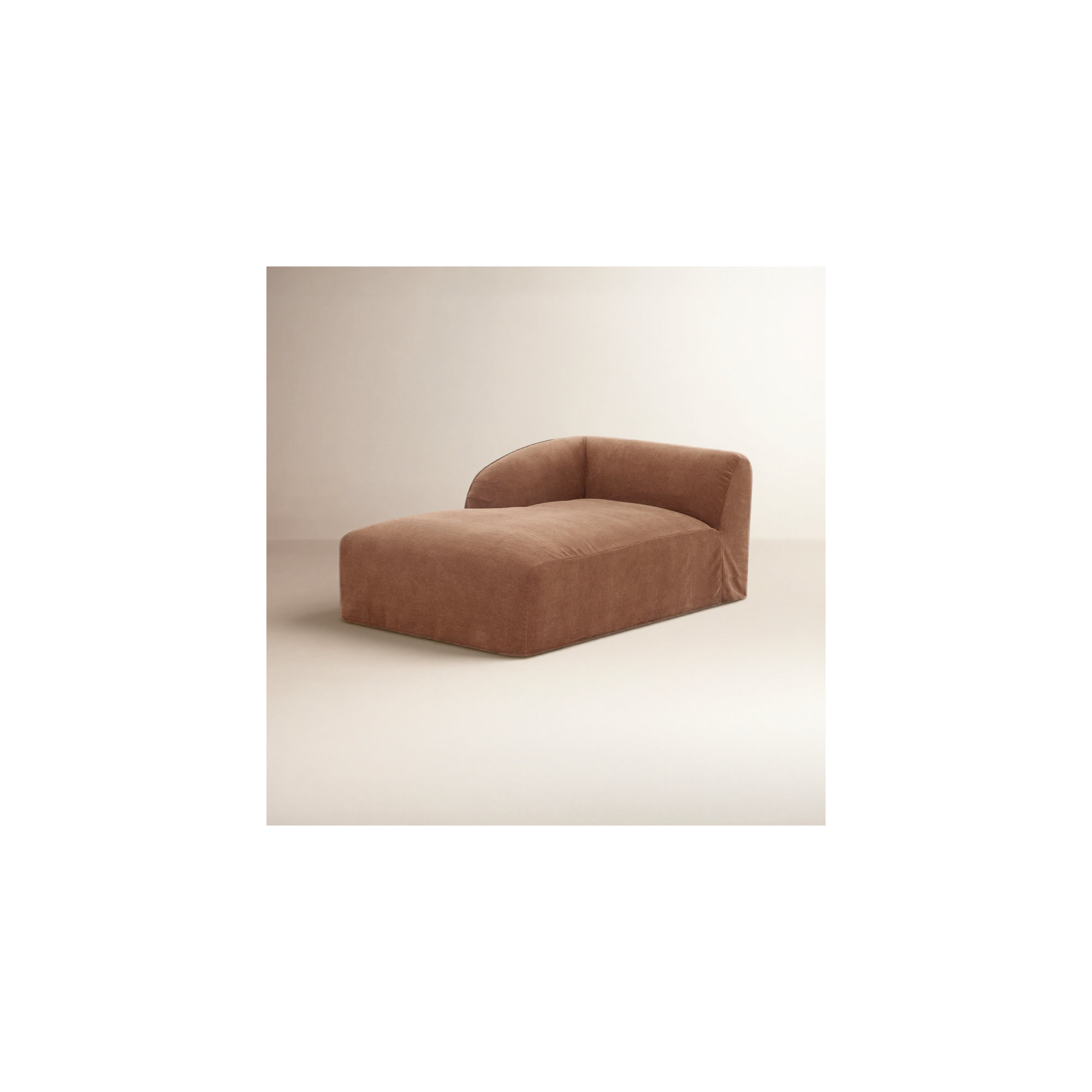 Wilde Left Arm Facing Chaise,  Latte Loft Canvas 