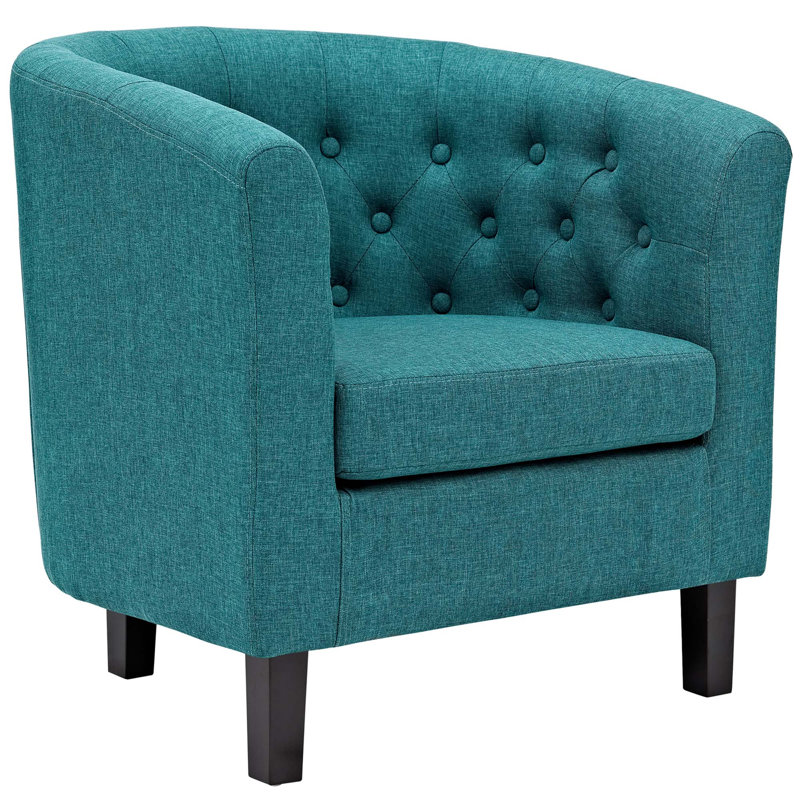 Modway Prospect Upholstered Armchair, Teal Plainweave