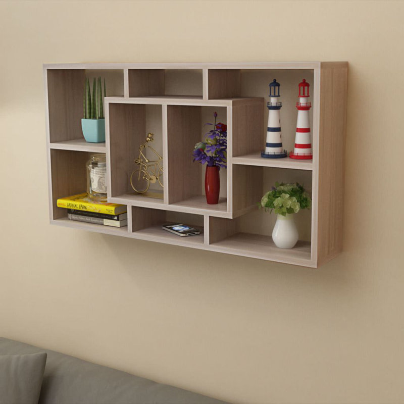 Tiffany Floating Shelf, 47.5cm H x 85cm W x 16cm D, Beige