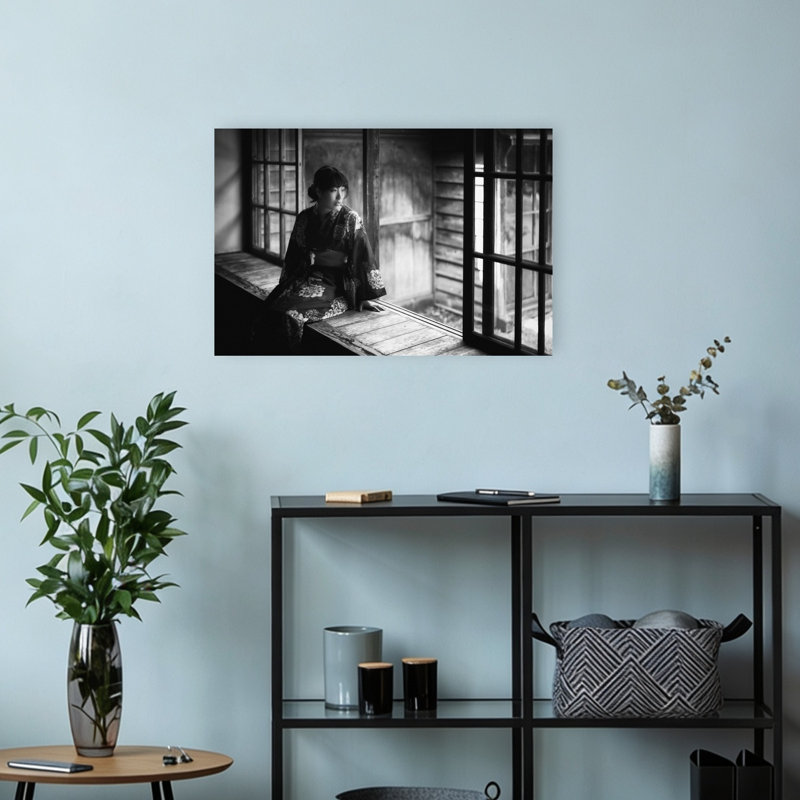 «Serene Japanese Portrait», reproduction d'art murale contemporaine, H 12 po x l 18 po