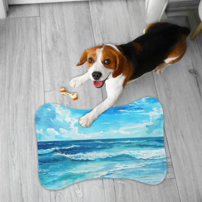 Bright Sea Art - 1 Piece Bone Shape Feeding Mat