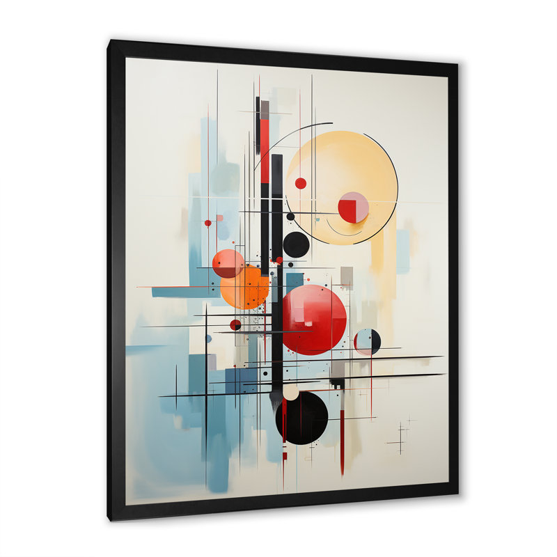 Jaacov Red Suprematism Reduction IV sur toile, Cadre photo noir, H 32 po x l 24 po x P 1 po