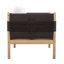 Chaises club d'extérieur en acacia (ensemble de 2) avec corde à motif de losanges
