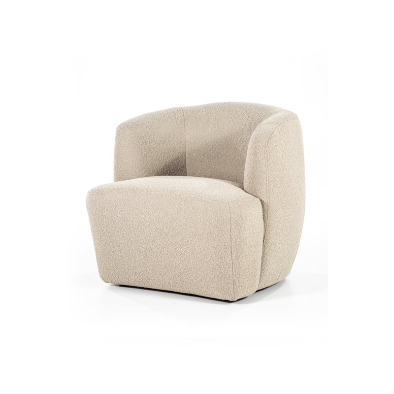 Fauteuil demi-tonneau en polyester 31 po Charlotte, Polyester taupe