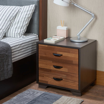 Table d'appoint en noyer avec fonction de tiroir