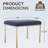 Modern Rectangular Ottoman Footstool With Gold Metal Legs, Upholstered Accent Bench For Bedroom, Living Room-1619633267
