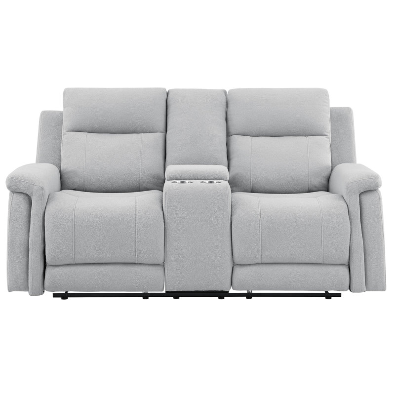 ECO GREY CONSOLE RECLINING LOVESEAT