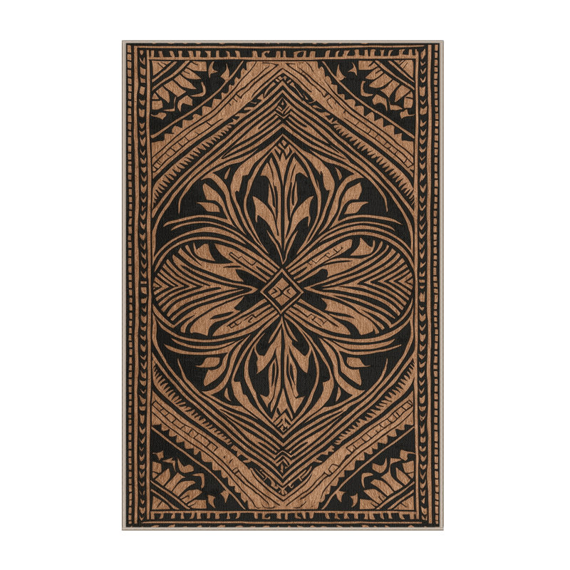  Tapis hawaïen traditionnel lavable, Rectangle 4pi x 6 pi