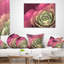 Coussin décoratif à motif floral rose et vert Fractal
