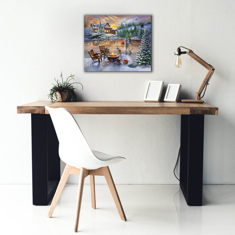 «Evening Skate» par Bigelow, illustrations sur toile, H 20 po x l 24 po x P 0,75 po