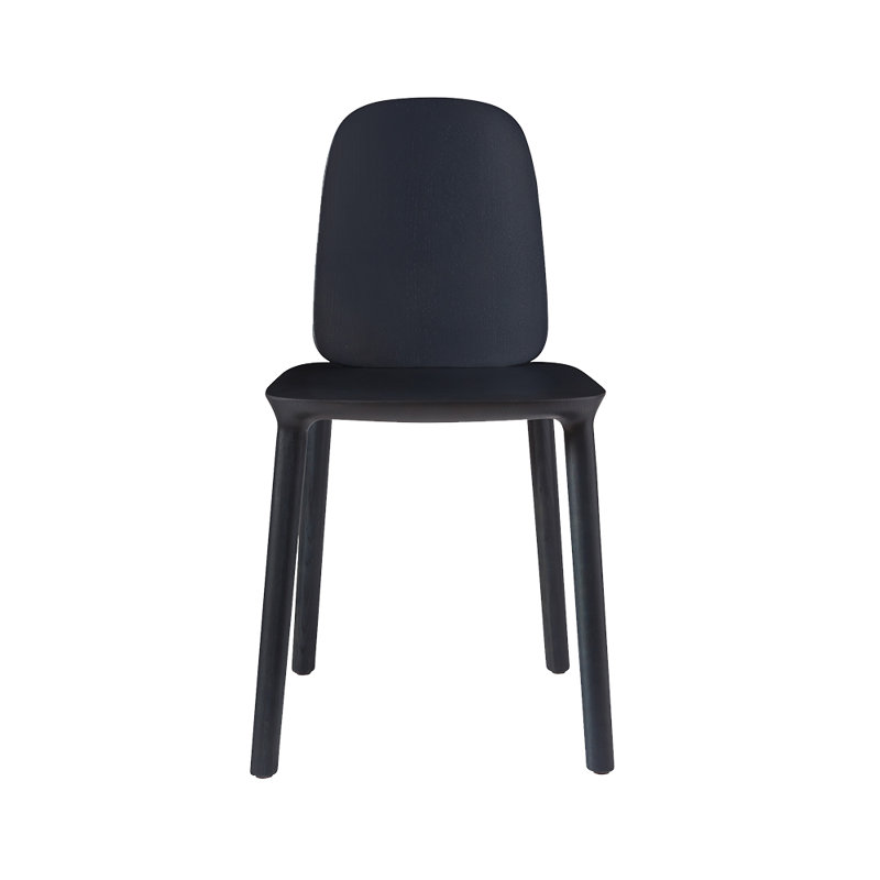 Kokoro Solid Wood Dining Chair, Black/Blue