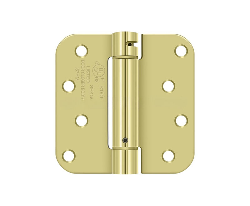 Deltana DSH4R53T 4 po x 4 po, angle de rayon 5/8 po, homologué UL en laiton poli, Laiton poli