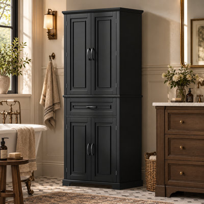 Stepheny Bathroom Storage Cabinet with Drawer and Adjustable Shelves