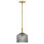Petit luminaire suspendu Lisette avec verre nervuré-1249565241