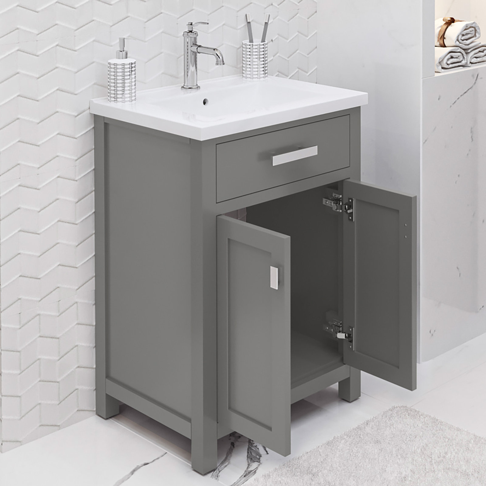 Caitlyn 24" Single Bathroom Vanity, Cashmere Grey