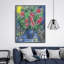 Impression sur toile encadrée, "Bouquet de roses" par Moonlight par Marc Chagall, art mural pour le salon, décorations de bureau à domicile-920334552-920334554