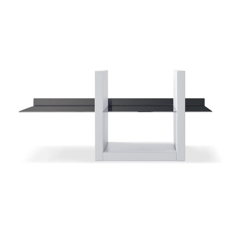 Lorie Floating Shelf, White/Dark Chrome