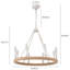 Lustre Covington à 8 lumières, intensité variable, pour îlot de cuisine, en forme de roue de chariot.-313718521-313718523