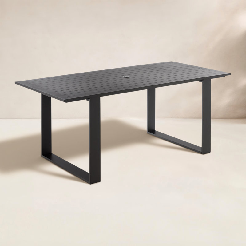 Dwyer Aluminum Dining Table, Black