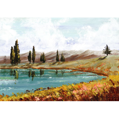 «Painted Flower Tree Lake», reproduction sur toile