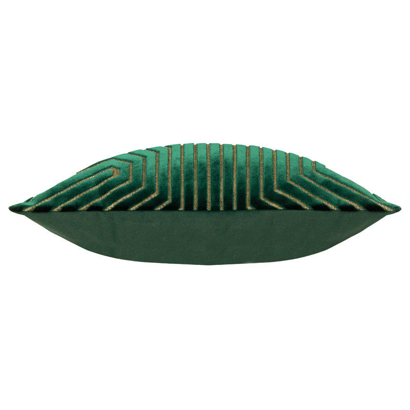 Geometric Square Throw Pillow Cover, Emerald