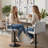 31" H Modern Barstool Upholstered Velvet Low Back Swivel Adjustable Height Counter Stool with Metal Frame-884889886