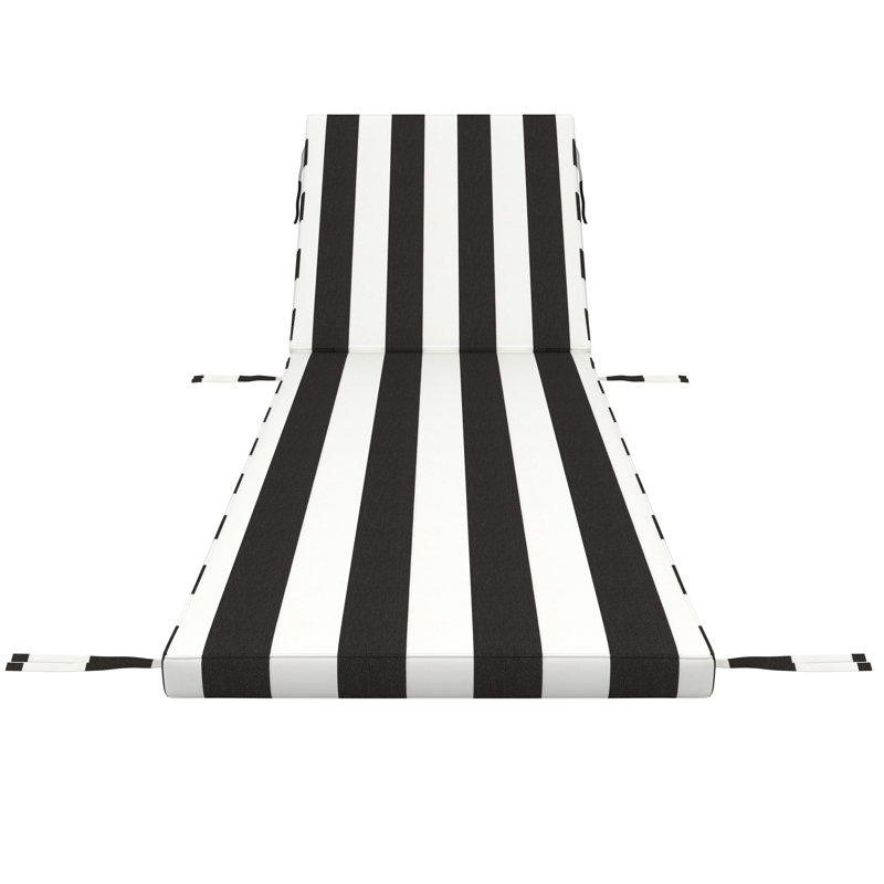 Sunbrella® Outdoor Chaise Cushion, 26" W x 80" D, Sunbrella® Cabana Classic Black