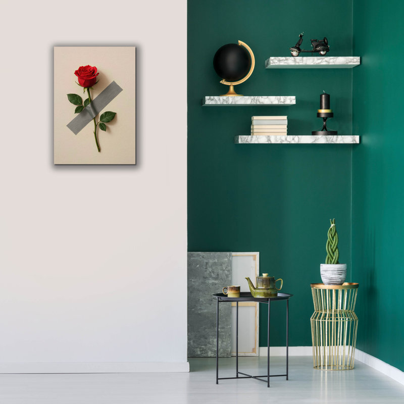  «Rose On The Wall» par Rey Klimt, art mural sur toile, 18 po x 26 po, H 26 po x l 18 po