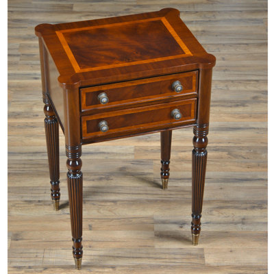 Circleville Solid Wood 2 - Drawer End Table by Astoria Grand