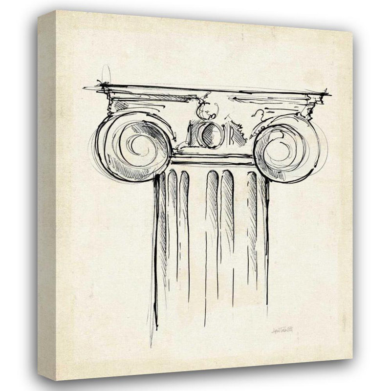 «Red Barrel Studio® Tavoletti, Anne», art sur toile tendue sous le titre: Museum Sketches VII Off White, H 34 po x l 28 po