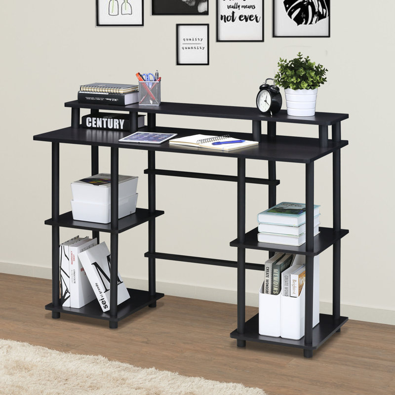 Leo Toolless Assembly Computer Writing Desk, Espresso