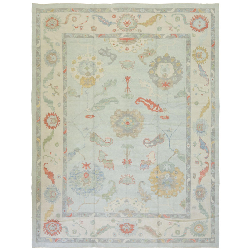 New Turkish Oushak Wool On Wool 12Ft2inx15ft4in