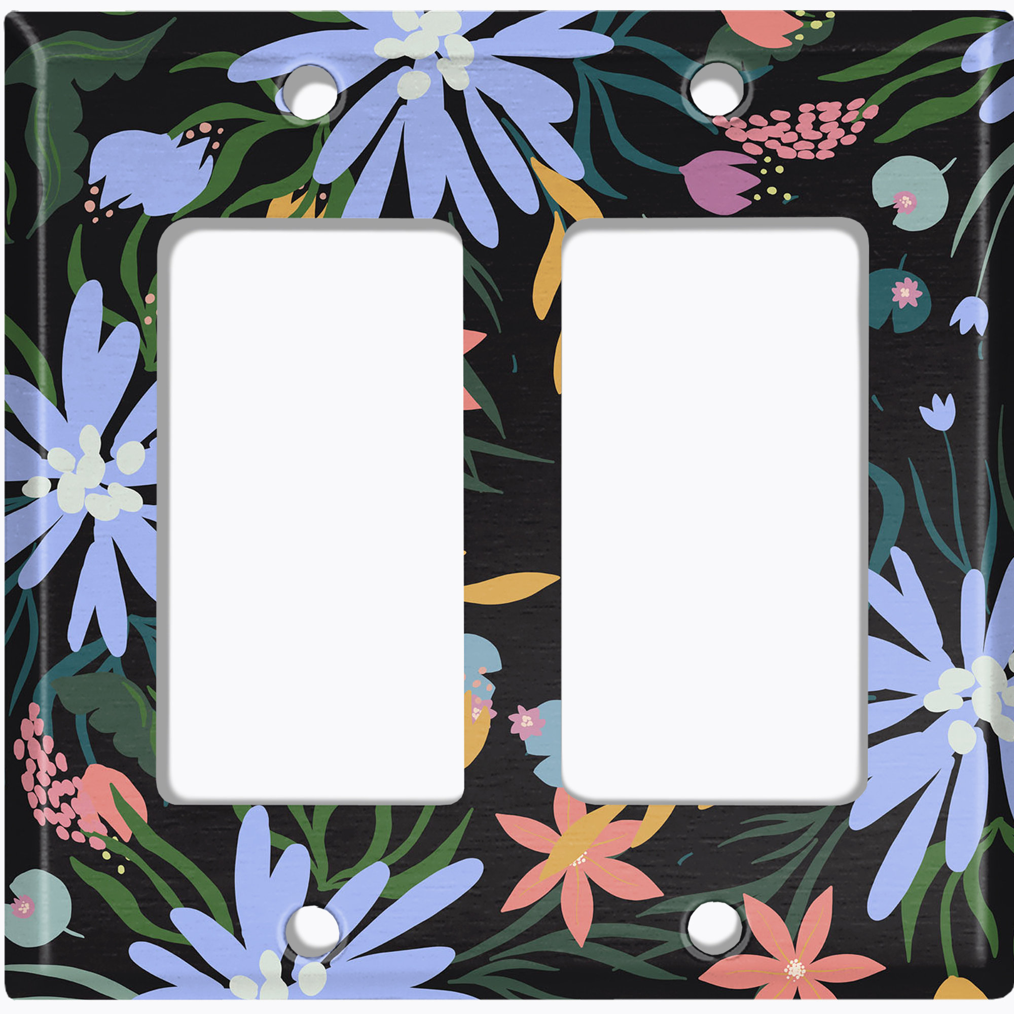 Worldacc Patterned 2 - Gang Standard Wall Plate 