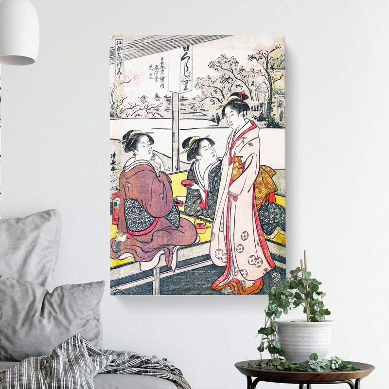 Nippori Keinai Ebisu-Daikoku by Torii Kiyonaga - Wrapped Canvas, 50cm H x 35cm W x 3cm D