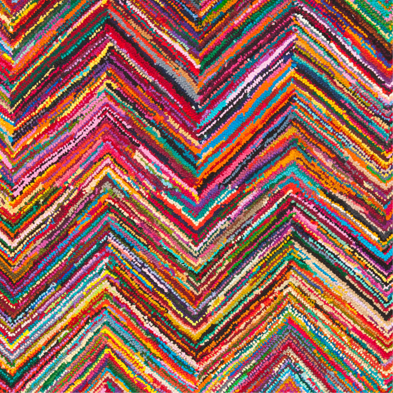 Barnes Hand Tufted Multi-Colored Area Rug, Rectangle 8' x 10'