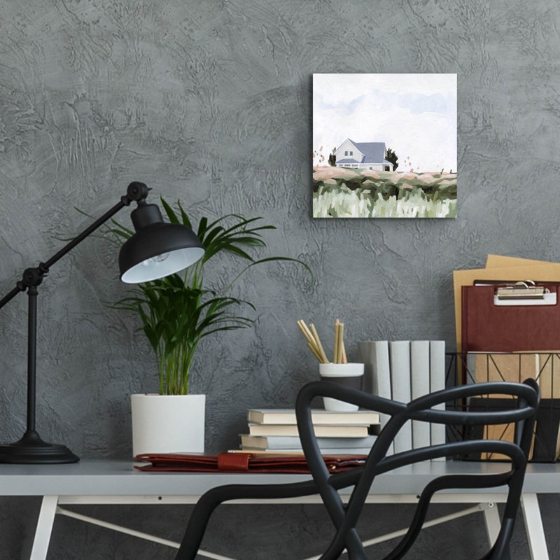  «House On A Hill 1» par Emma Scarvey, art mural en verre acrylique, 12 po x 12 po