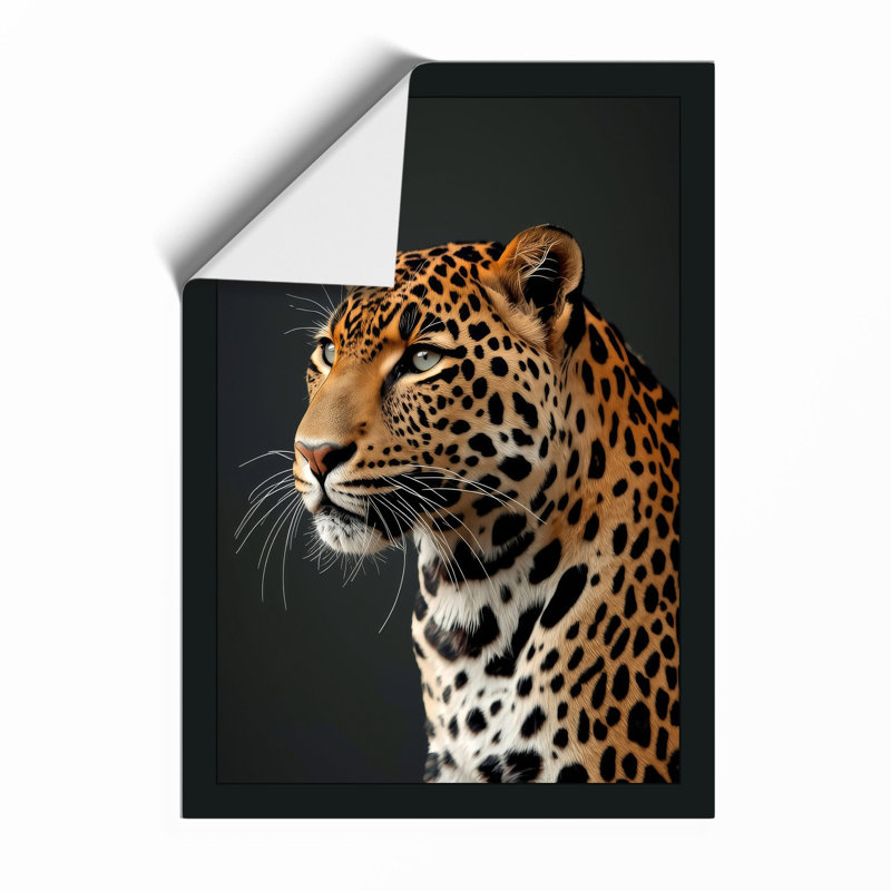 Leopard Study Modern - Framed Print, A4 - 29.7 x 21.0 cm, Unframed