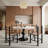 Black Dining Table With Lazy Susan for Dining Room Kitchen Dinner Table-1670129026