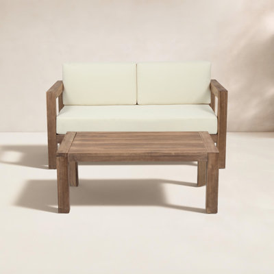 Francesco 2-Person Acacia Patio Seating Group
