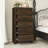 5-Drawer Tall Dresser With Wood Grain Texture-673363302
