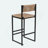 Kitchen Bar Stools With Footrest Set Of 2 Paper Rope Weave Dining Chairs Counter Height Barstool