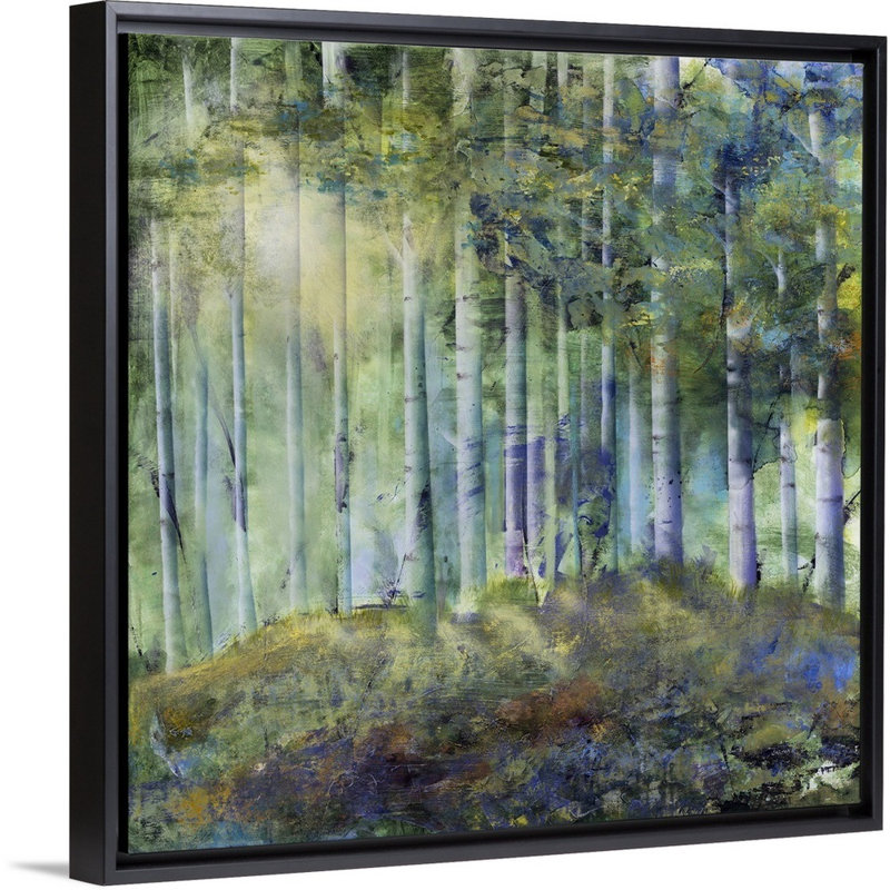 « special place », peinture sur toile, Cadre flottant noir, H 37,7 po x l 37,7 po x P 1,75 po
