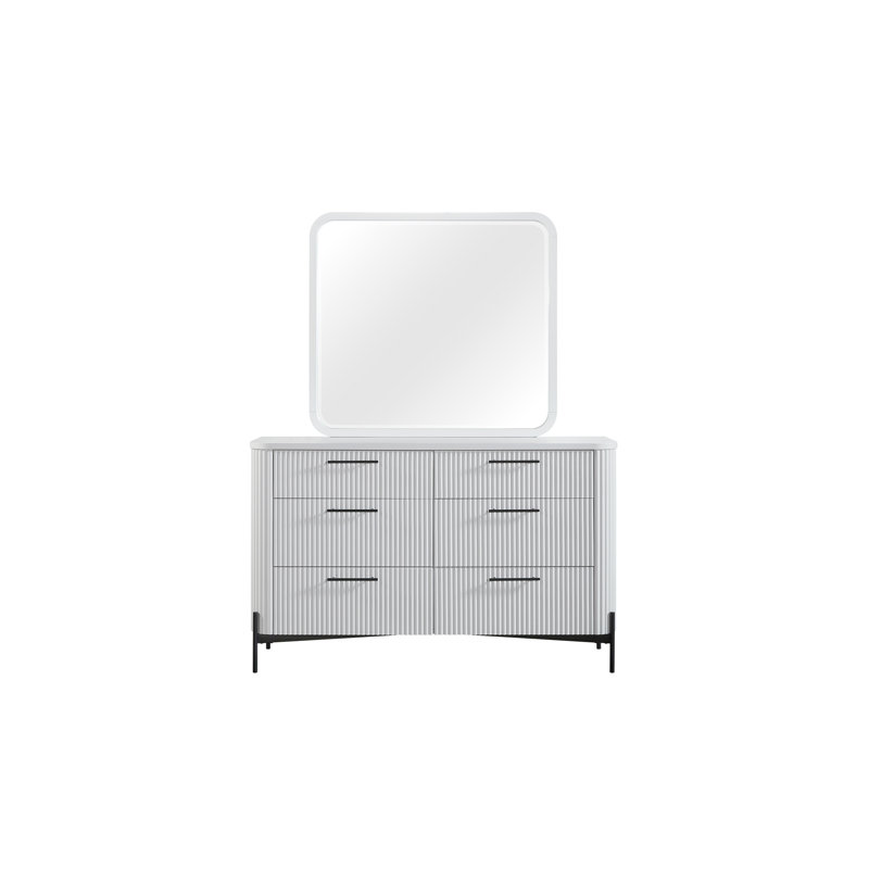 Commode 6 tiroirs - Blanc