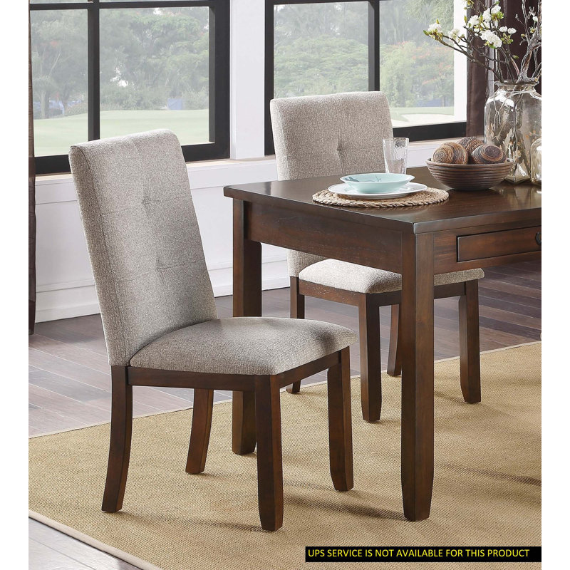 Chenille Upholstered Chairs Set Of 2